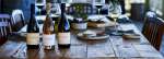 Table with food and wine